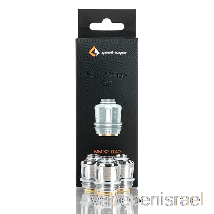 חד פעמי Vape Israel Geek Vape Meshmellow Mm סלילים חלופיים 0.4ohm Mm X2 Meshmellow Coils